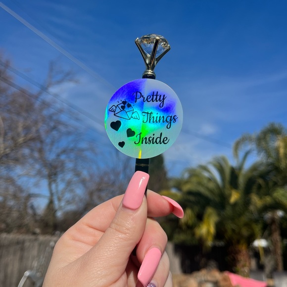 50 -Custom Made Pretty Things Inside Holographic 2” Stickers - Picture 3 of 4